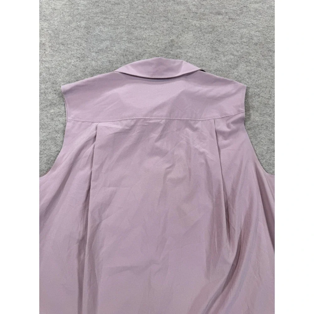 Athleta Everlasting Tank Top Womens Medium Smoked Mauve Sleeveless Button Front